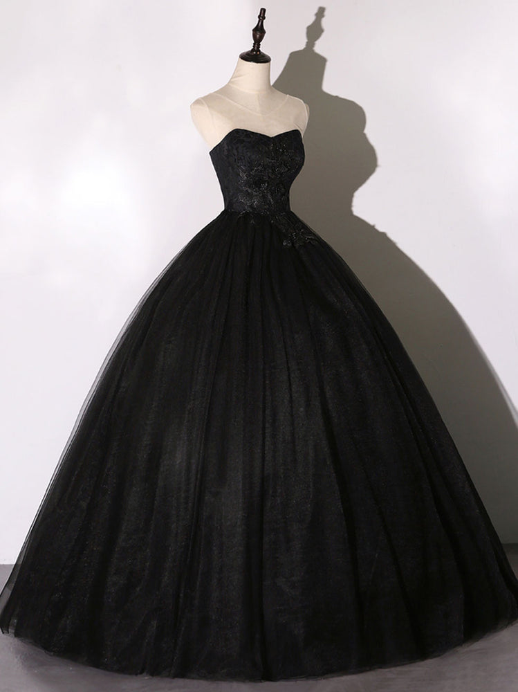 
                  
                    Black Long Prom Dresses, Black Lace Formal Evening Dress
                  
                
