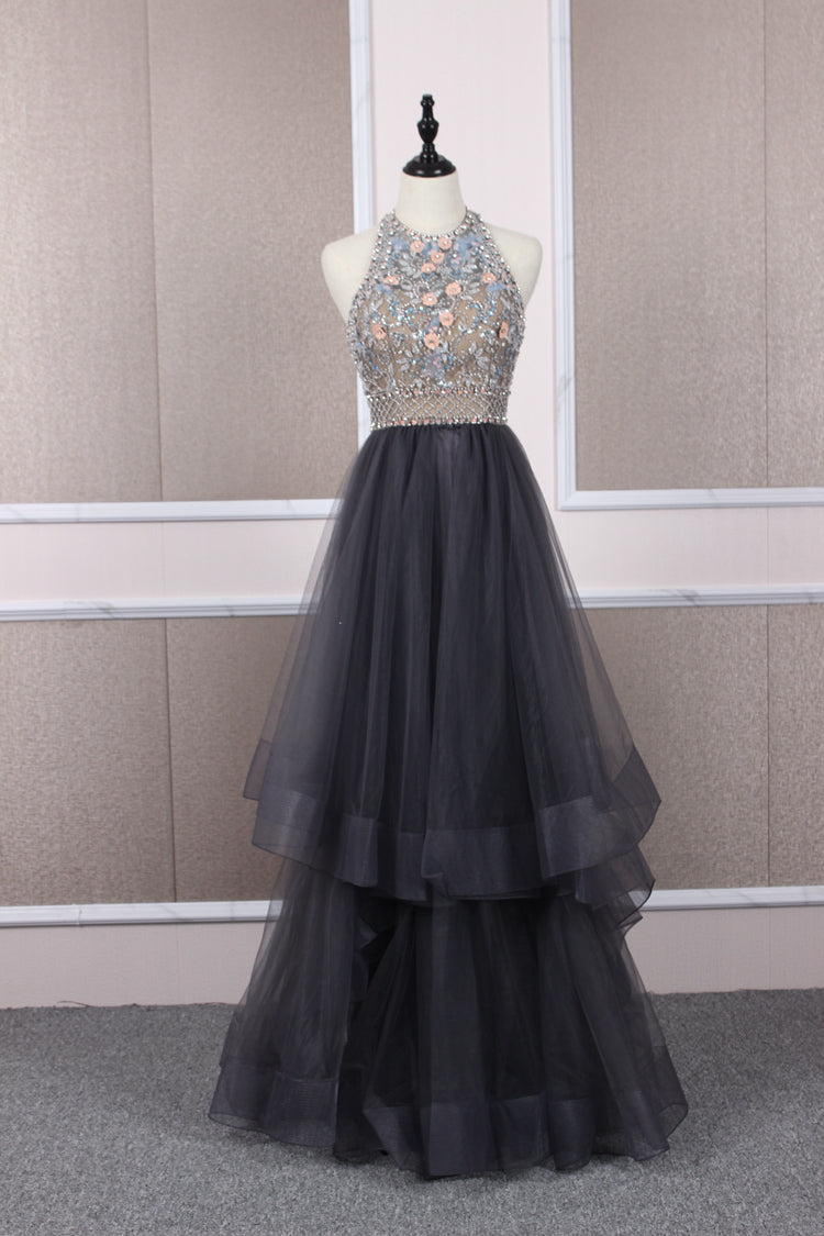 unique ball dresses High neck Silver Sparkle Black Lace Beading Mermaid Formal Prom showcasing a hint of leg and adding movement and drama to the overall silhouette Elegant Fit and Flare Unique