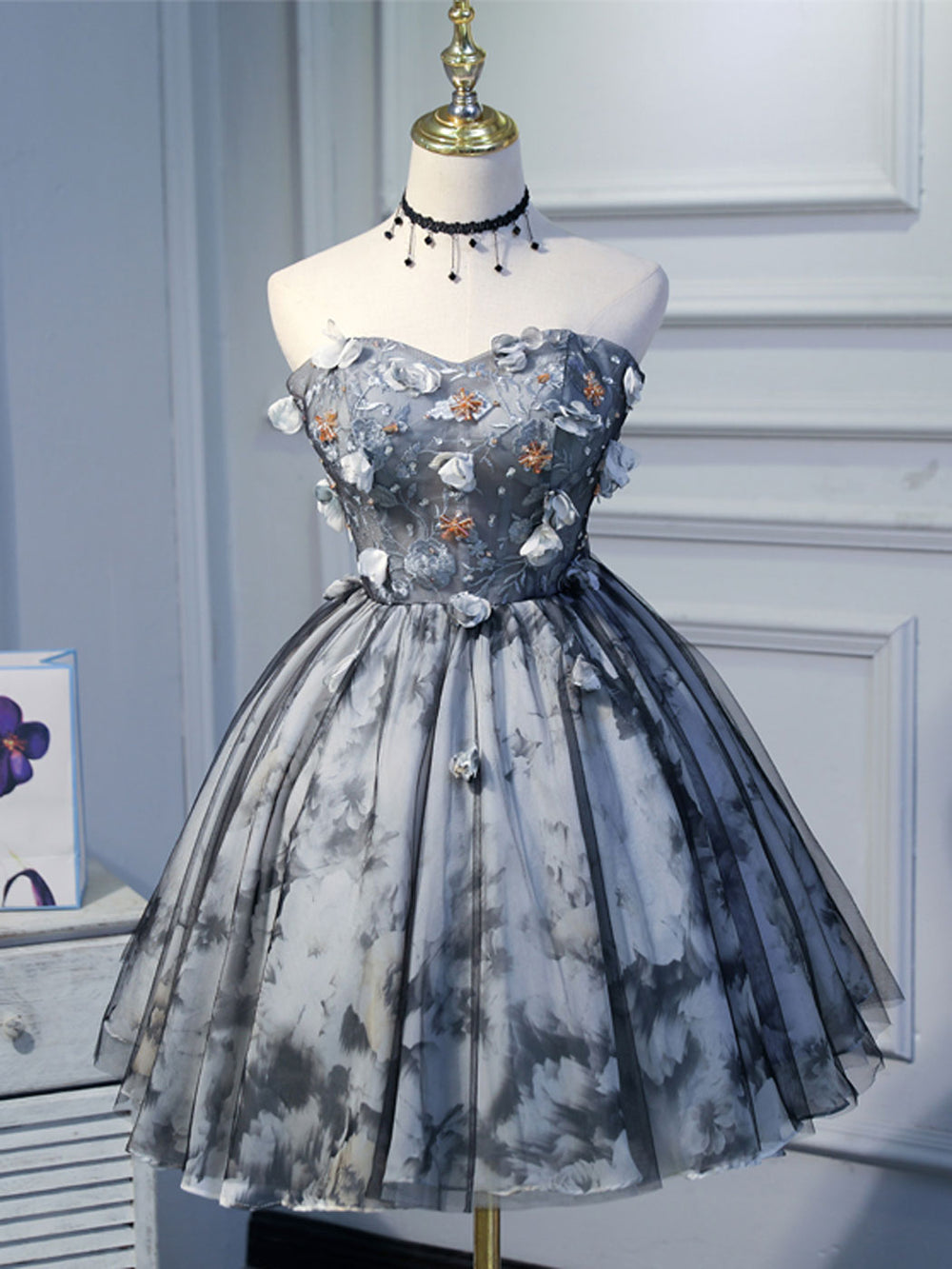 Black Short Prom Dresses, Black Cute Puffy Homecoming Dresses shdress Black Short Prom Dresses, Black Cute Puffy Homecoming Dresses shdress
